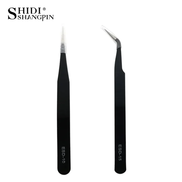 Stainless Steel Eyelash & Nail Art Tweezers - Image 9