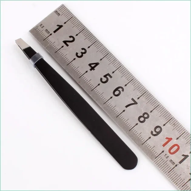 Black Stainless Steel Eyebrow Tweezers - Image 21