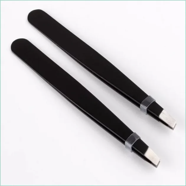 Black Stainless Steel Eyebrow Tweezers - Image 22