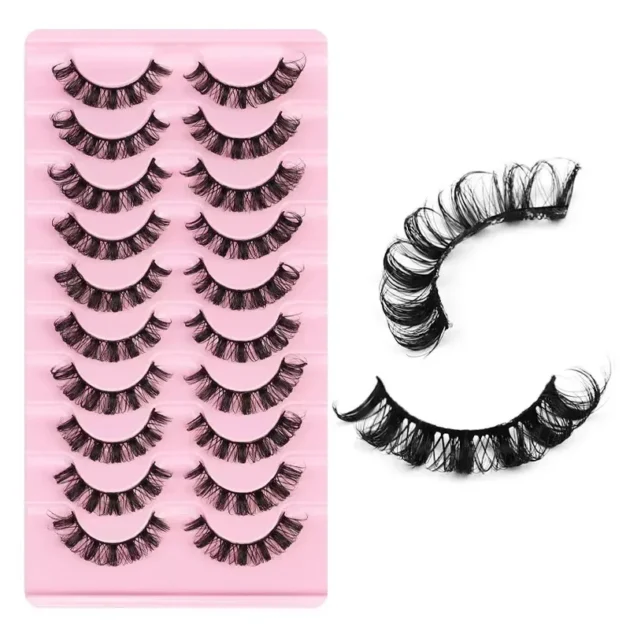 10 Pairs 3D Mink False Eyelashes - Image 2