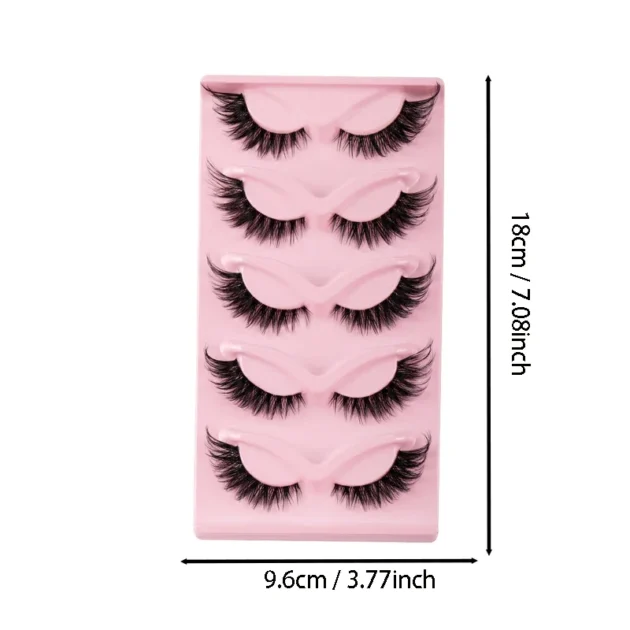 5 Pairs Cat Eye Faux Mink Lashes - Image 4