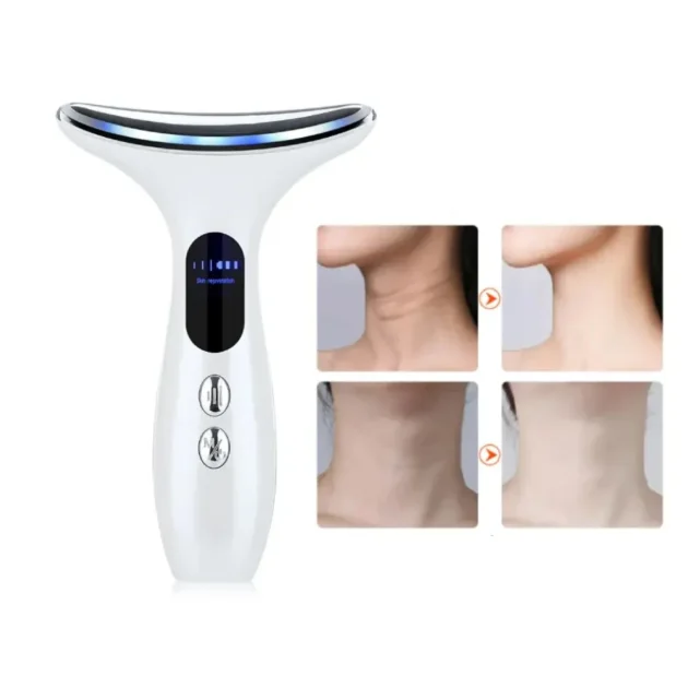 EMS Chin Lifting Face Neck Beauty Device with LED Photon Firming - Image 13