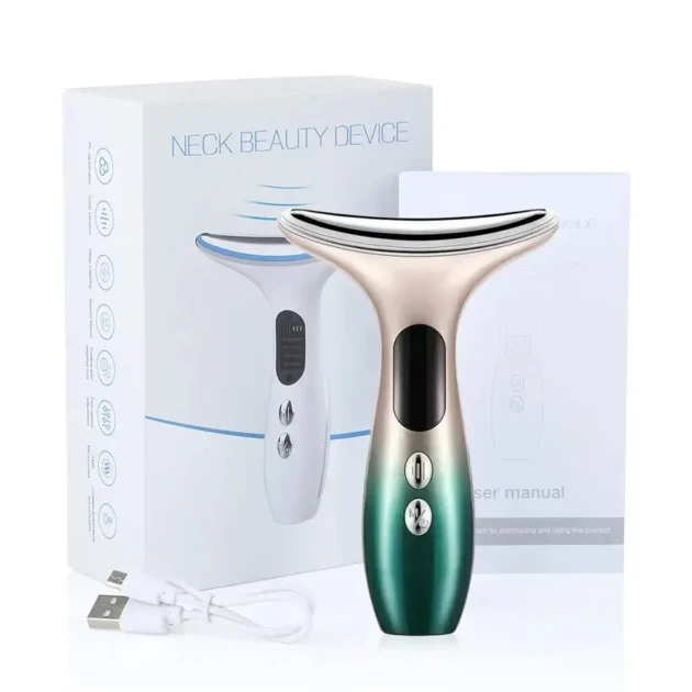 EMS Chin Lifting Face Neck Beauty Device with LED Photon Firming - Image 19