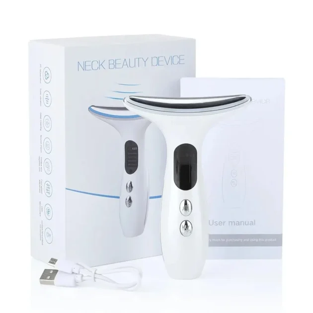 EMS Chin Lifting Face Neck Beauty Device with LED Photon Firming - Image 18