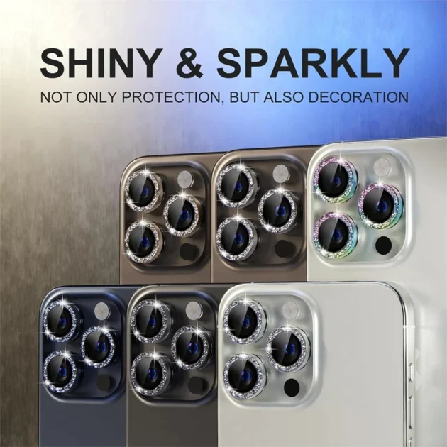 Diamond Metal Camera Lens Protector for iPhone 11-15 Series - Image 6