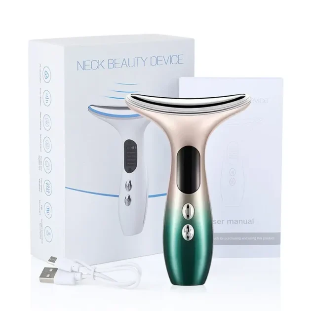 EMS Chin Lifting Face Neck Beauty Device with LED Photon Firming - Image 8