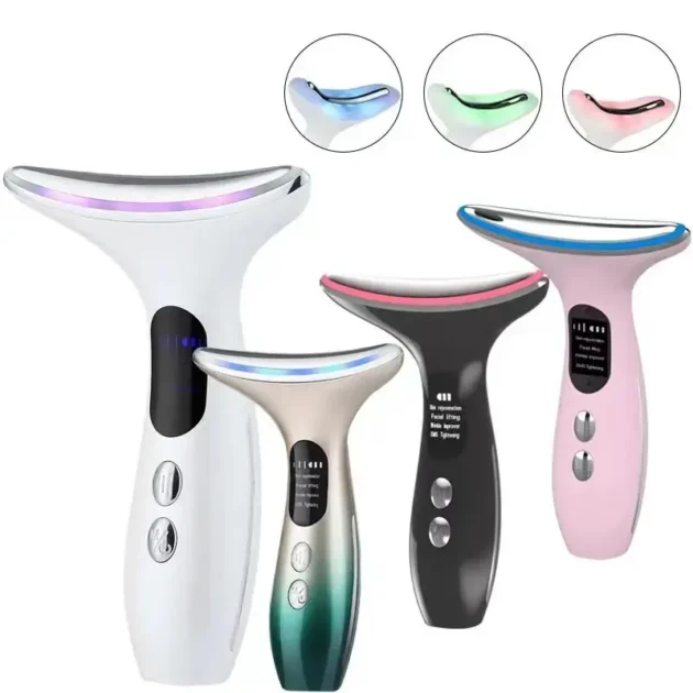 EMS Chin Lifting Face Neck Beauty Device with LED Photon Firming - Image 2