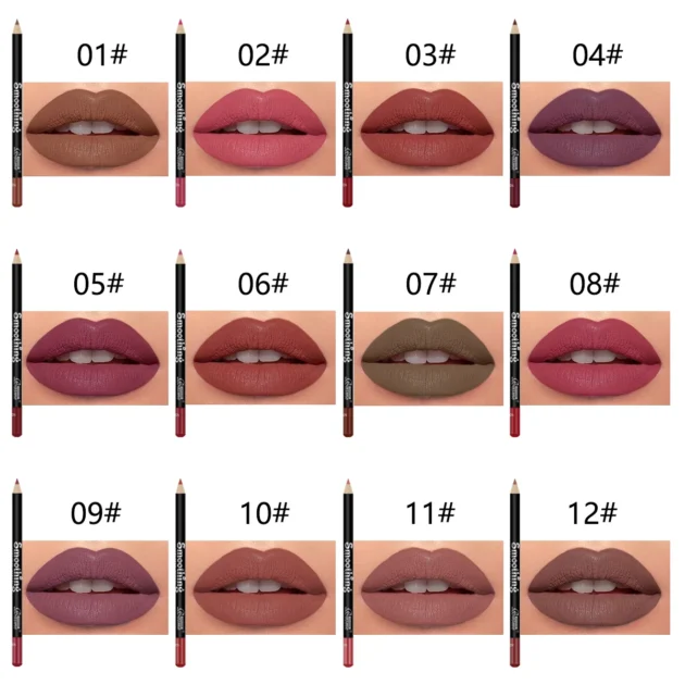 12-Piece Matte Lipstick & Lip Liner Set – Long-Lasting & Gift-Ready - Image 6