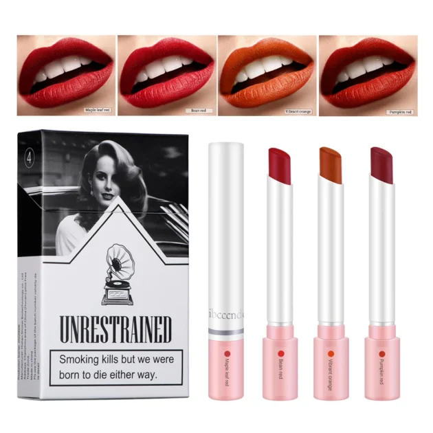 4-Piece Matte Cigarette Lipstick Set – Long-Lasting & Waterproof - Image 7