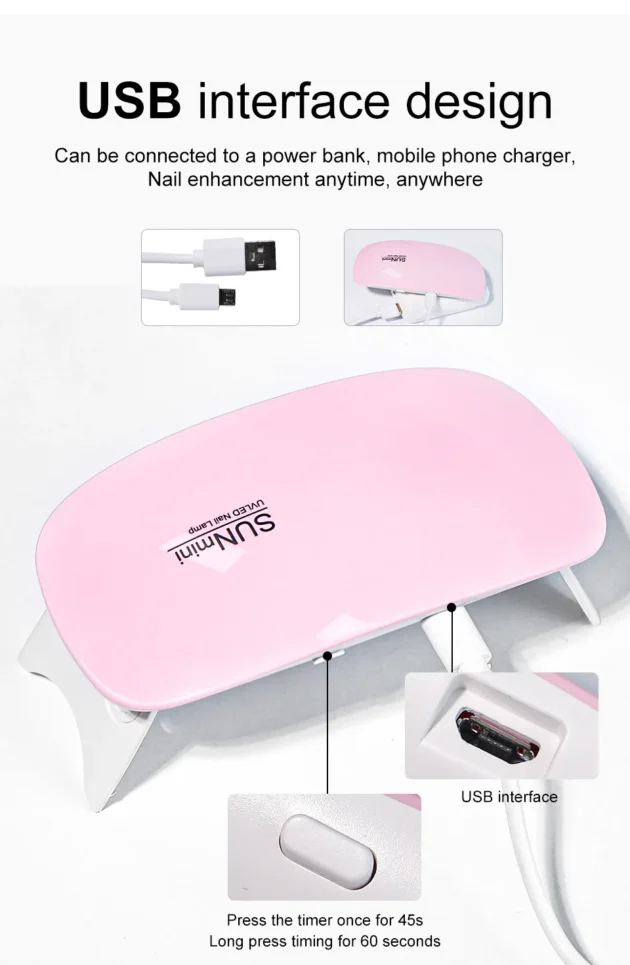 6W Mini UV Nail Dryer Lamp with USB Cable for Home Use - Image 15