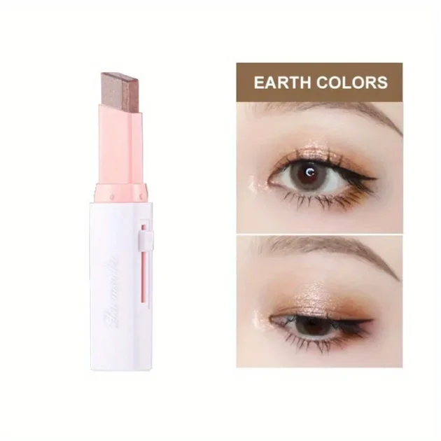 Two-Color Gradient Eye Shadow Stick, Natural 3D, Long-Lasting - Image 11