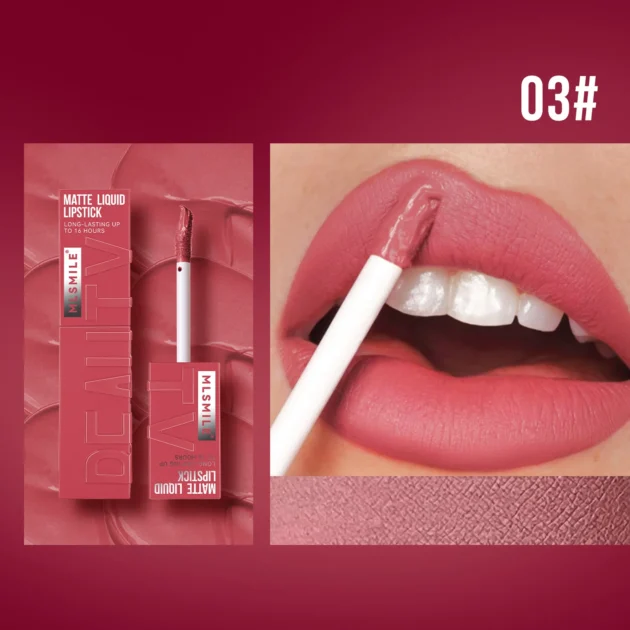 MLSMILE 6 Color Velvet Satin Matte Lipstick, Long-Lasting & Waterproof - Image 12