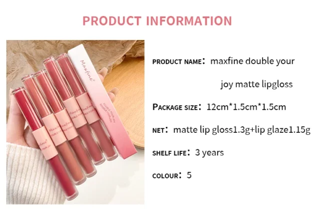 Dual-End Lip Glaze – Matte & Glossy, Long-Lasting & Moisturizing - Image 22