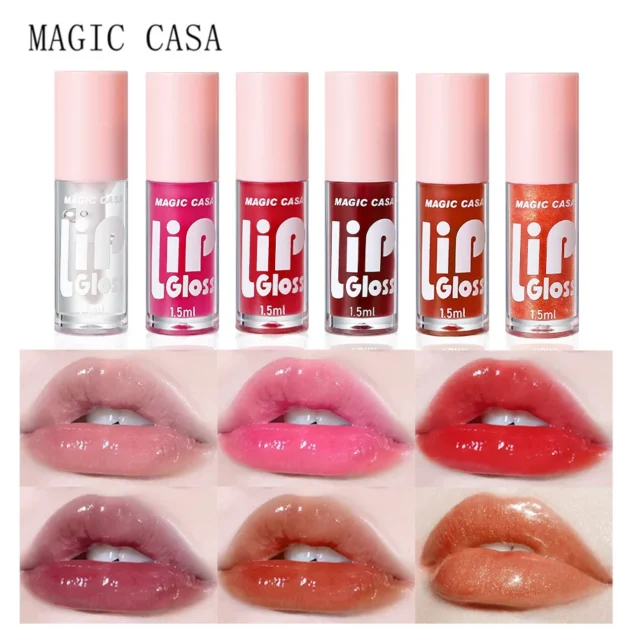 MAGIC CASA 6pcs Hydrating Jelly Lip Oil – Moisturizing & Long-Lasting Shine - Image 2