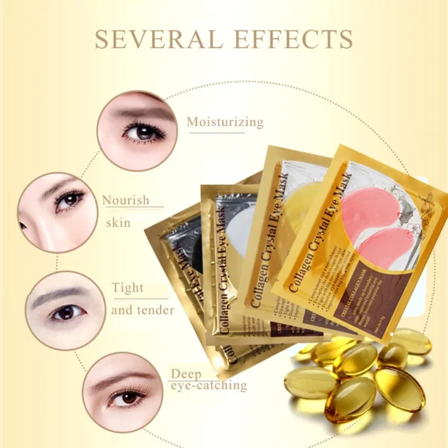 20Pcs Gold Collagen Crystal Eye Mask, Firming & Moisturizing Eye Patches - Image 3