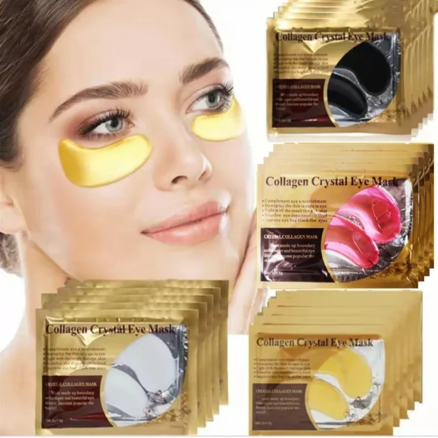 20Pcs Gold Collagen Crystal Eye Mask, Firming & Moisturizing Eye Patches