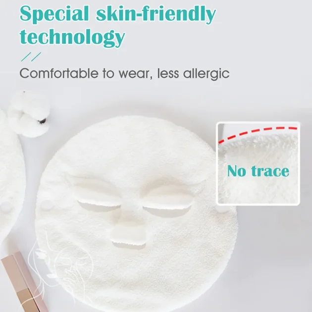 Reusable Cotton Facial Towel for Hot & Cold Skin Care - Image 3