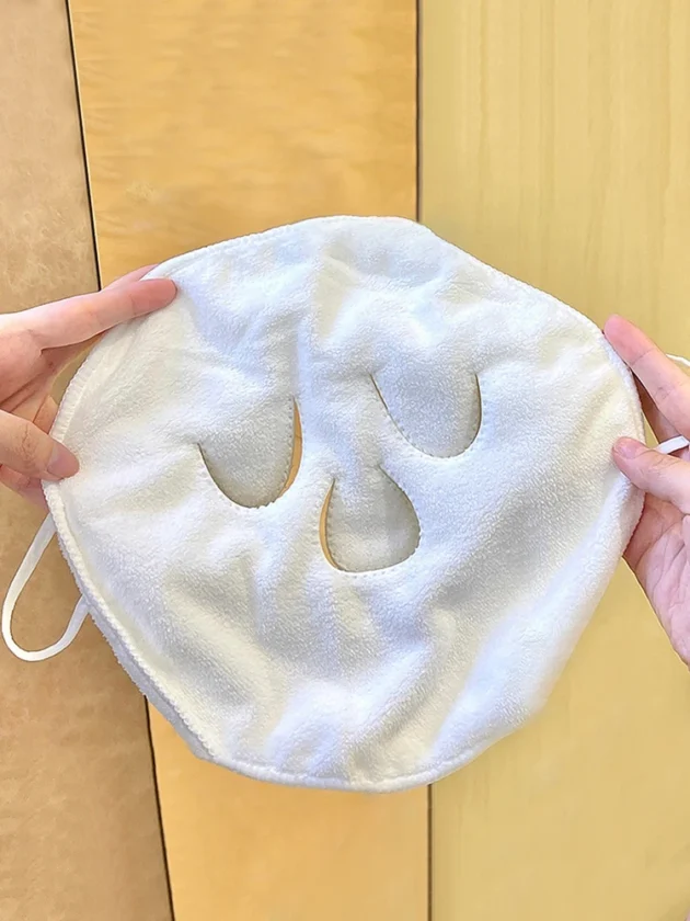 Steam Heating Soft Skin-Friendly Hot Compress Face Towel with Hanging Ear Design - Image 6