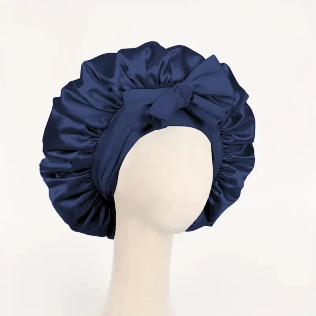 Adjustable Satin Silk Sleep Bonnet with Tie Band - Image 15