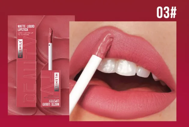 MLSMILE 6 Color Velvet Satin Matte Lipstick, Long-Lasting & Waterproof - Image 19