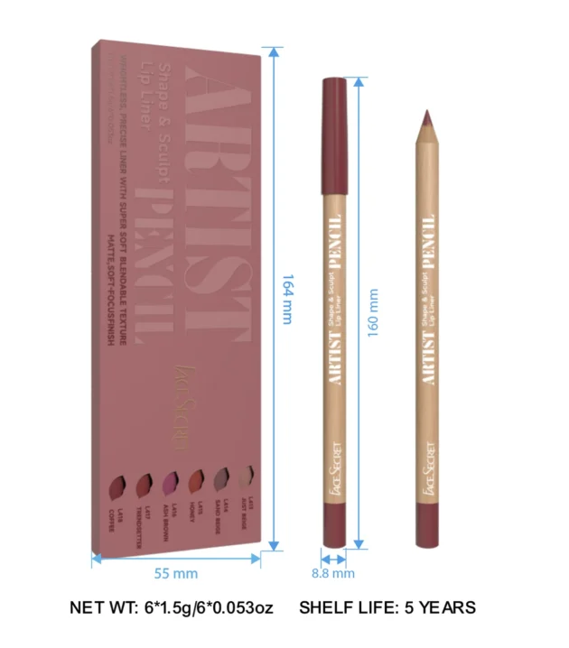 Face Secret Artist Lip Liner Set – Precise, Soft & Matte Sculpting Pencils - Image 7