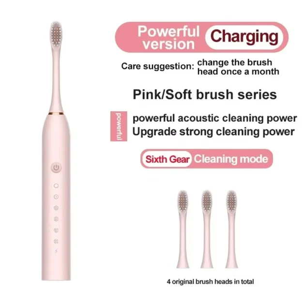 Electric Ultrasonic Toothbrush – 6 Modes, USB Rechargeable, Waterproof - Image 8