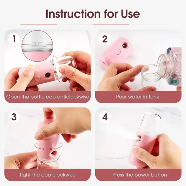 30ml Mini Nano Facial Steamer Rechargeable Portable Hydrating Sprayer - Image 6