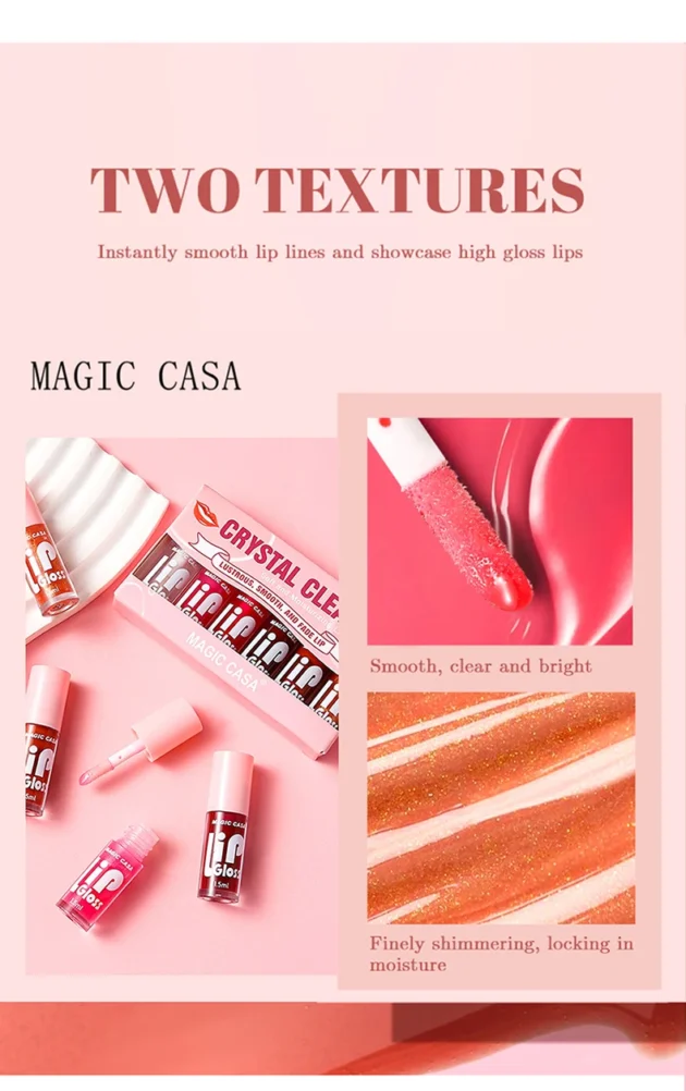 MAGIC CASA 6pcs Hydrating Jelly Lip Oil – Moisturizing & Long-Lasting Shine - Image 10