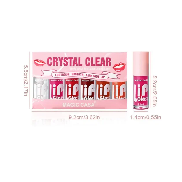 MAGIC CASA 6pcs Hydrating Jelly Lip Oil – Moisturizing & Long-Lasting Shine - Image 5