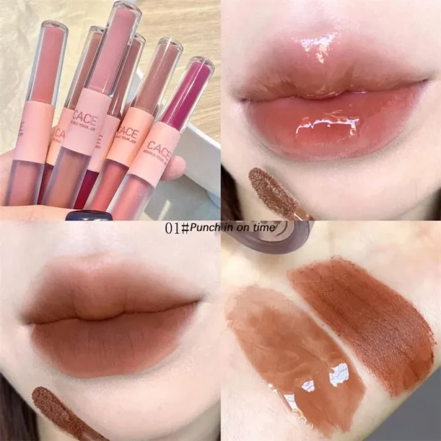 Dual-End Lip Glaze – Matte & Glossy, Long-Lasting & Moisturizing - Image 9