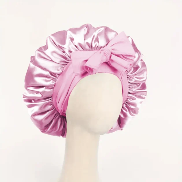 Adjustable Satin Silk Sleep Bonnet with Tie Band - Image 21