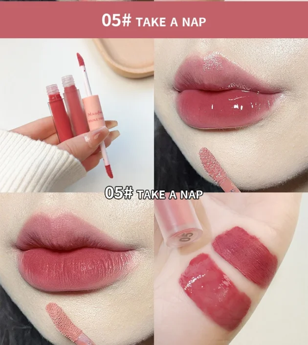 Dual-End Lip Glaze – Matte & Glossy, Long-Lasting & Moisturizing - Image 20