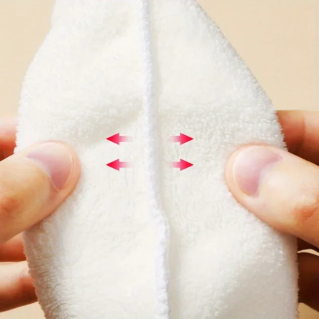 Reusable Cotton Facial Towel for Hot & Cold Skin Care - Image 9