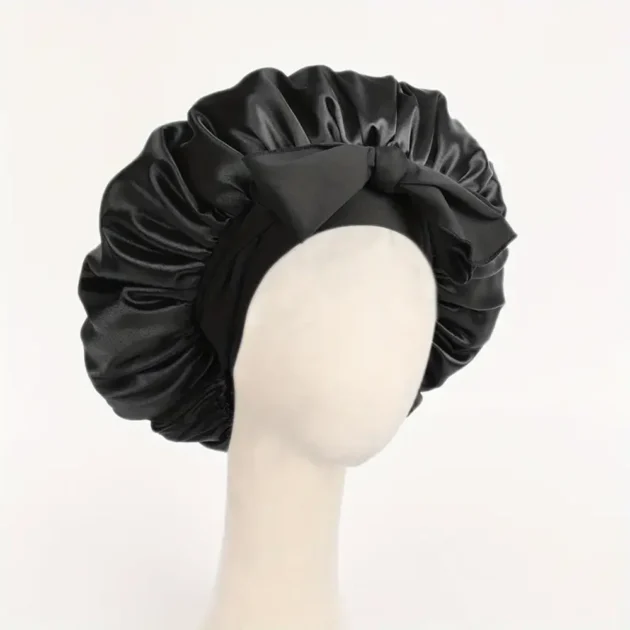 Adjustable Satin Silk Sleep Bonnet with Tie Band - Image 14