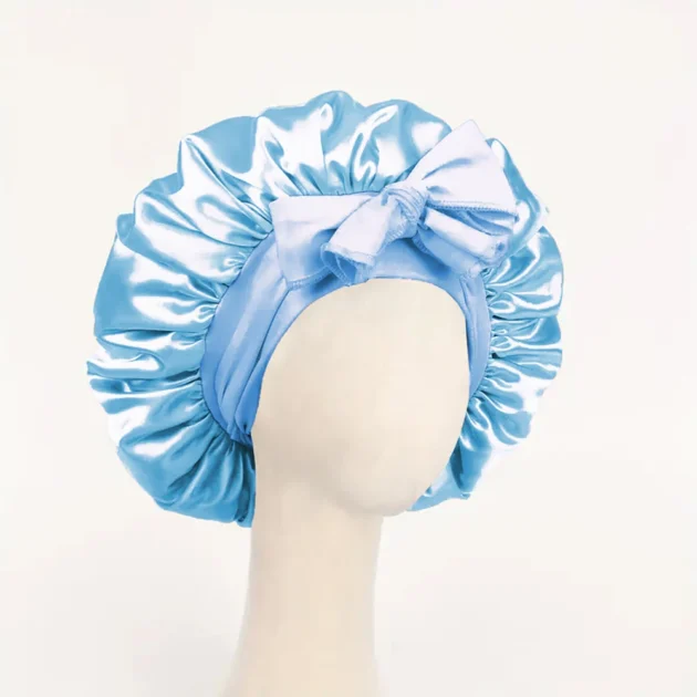 Adjustable Satin Silk Sleep Bonnet with Tie Band - Image 13