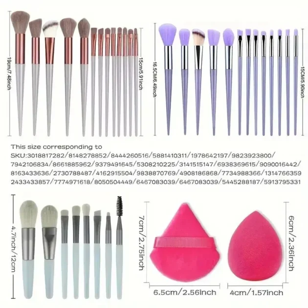 Makeup Brush Set Professional Foundation Eyeshadow Kabuki Beauty Tool - Image 37