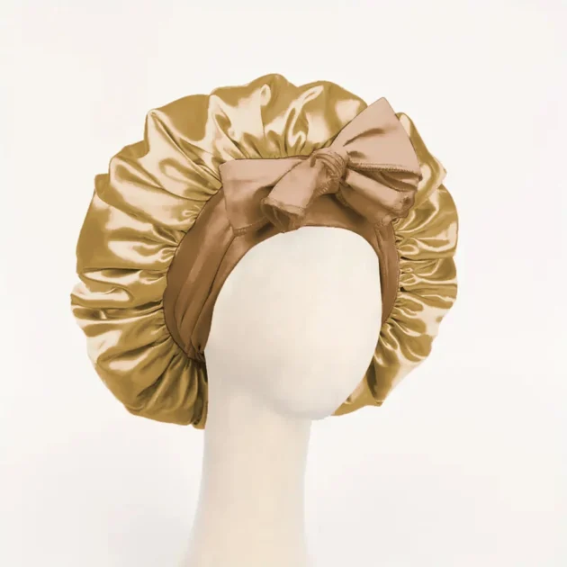 Adjustable Satin Silk Sleep Bonnet with Tie Band - Image 11