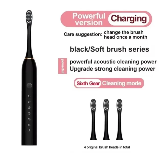 Electric Ultrasonic Toothbrush – 6 Modes, USB Rechargeable, Waterproof - Image 7