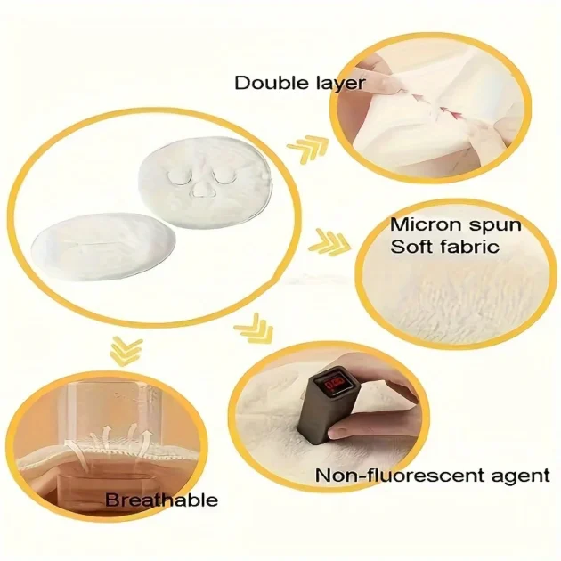 Reusable Cotton Facial Towel for Hot & Cold Skin Care - Image 10