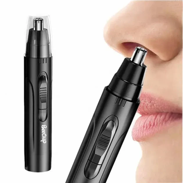 Black Electric Nose Hair Trimmer – Painless, Professional Trimmer for Men & Women