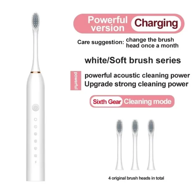 Electric Ultrasonic Toothbrush – 6 Modes, USB Rechargeable, Waterproof - Image 9