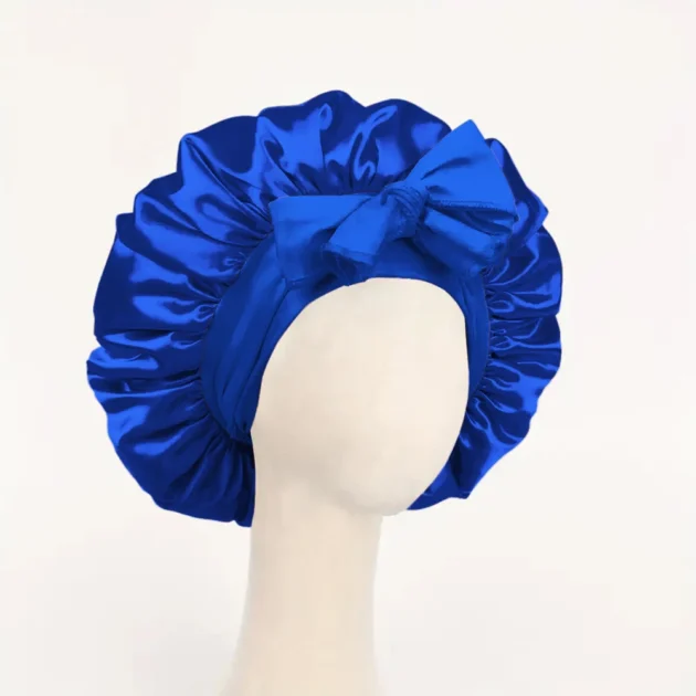 Adjustable Satin Silk Sleep Bonnet with Tie Band - Image 16