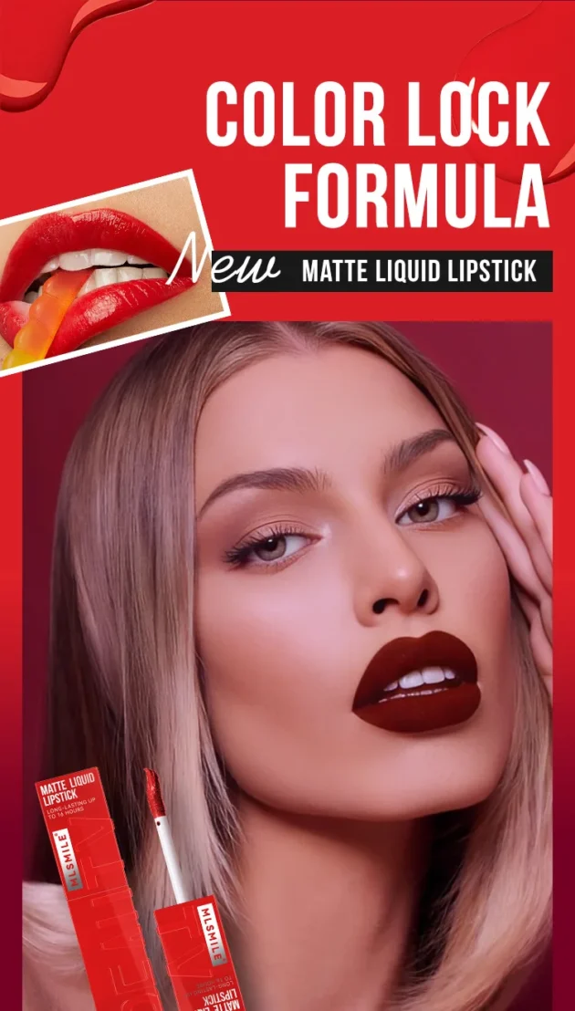 MLSMILE 6 Color Velvet Satin Matte Lipstick, Long-Lasting & Waterproof - Image 15