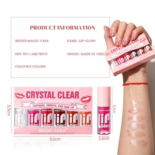 MAGIC CASA 6pcs Hydrating Jelly Lip Oil – Moisturizing & Long-Lasting Shine - Image 7