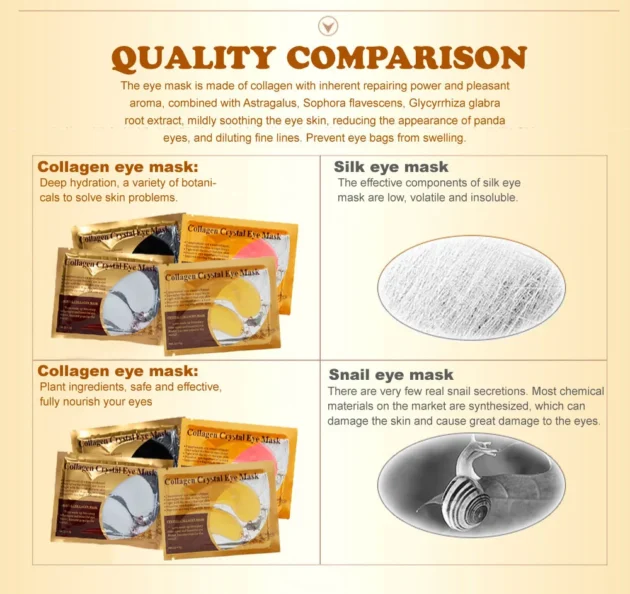 20Pcs Gold Collagen Crystal Eye Mask, Firming & Moisturizing Eye Patches - Image 15