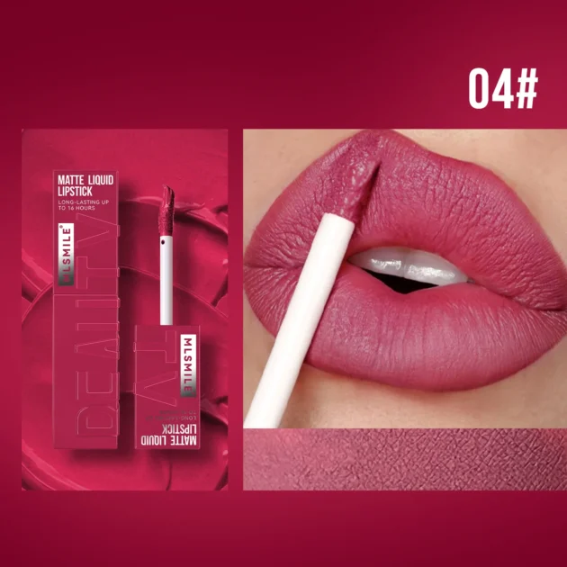 MLSMILE 6 Color Velvet Satin Matte Lipstick, Long-Lasting & Waterproof - Image 7