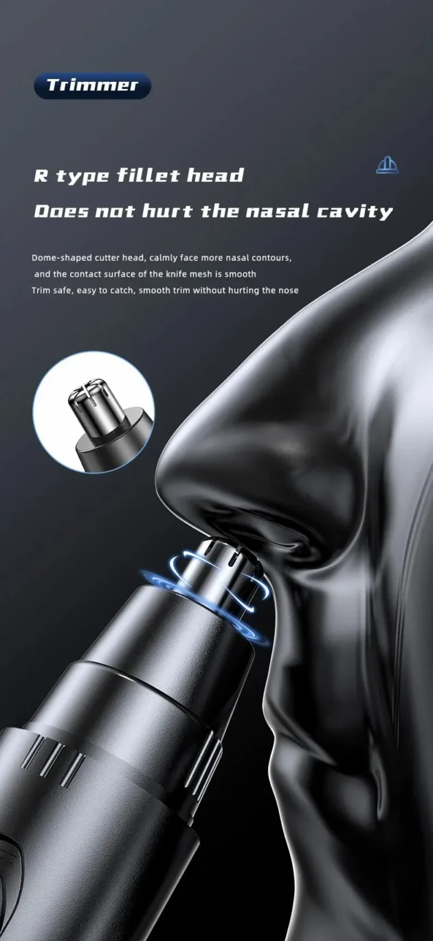 Black Electric Nose Hair Trimmer – Painless, Professional Trimmer for Men & Women - Image 9