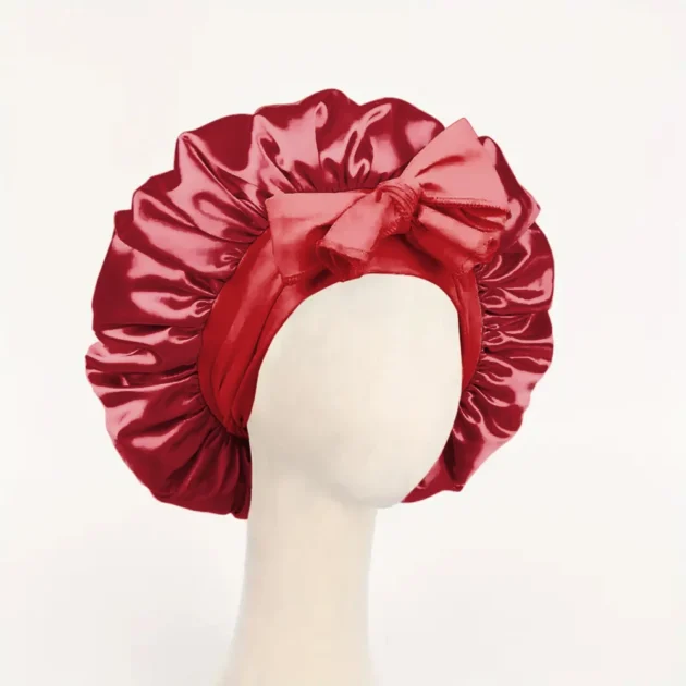 Adjustable Satin Silk Sleep Bonnet with Tie Band - Image 22