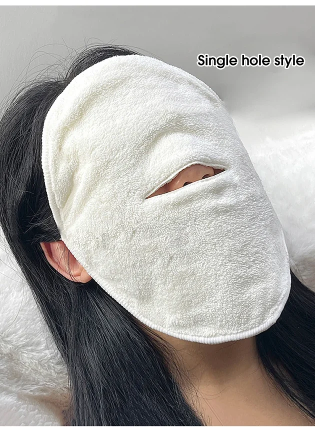 Steam Heating Soft Skin-Friendly Hot Compress Face Towel with Hanging Ear Design - Image 12