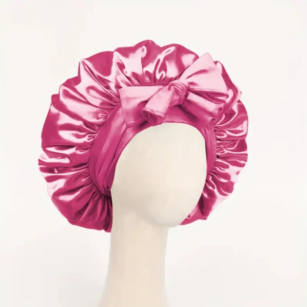 Adjustable Satin Silk Sleep Bonnet with Tie Band - Image 20